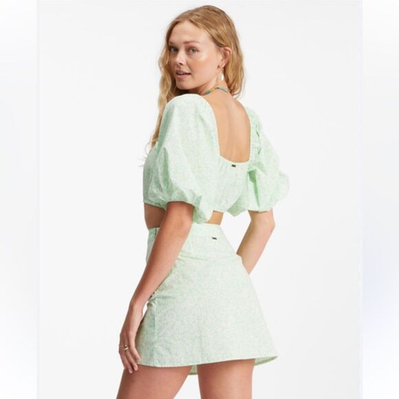 Billabong Tropic Sun Crop Top in Honeydew NWT - Picture 2 of 15